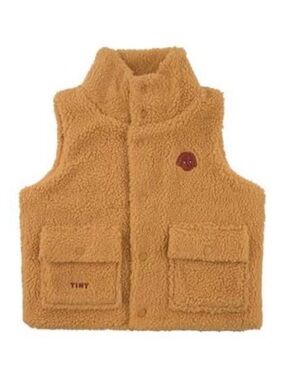 Tinycottons Sherpa Vest – Mustard Yellow – Size 6Y